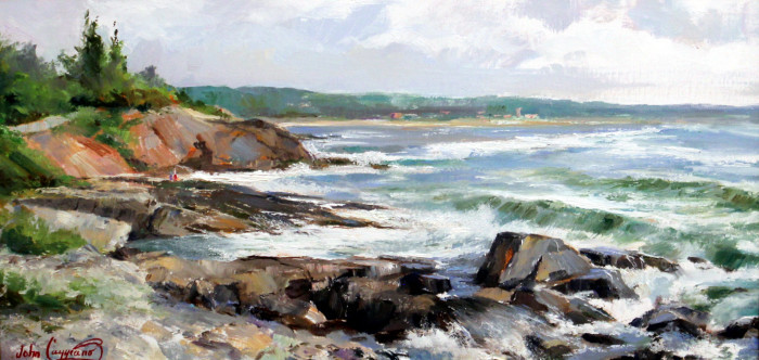 John Caggiano, "Little Beach", oil, $3,200, 12x24