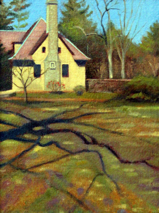 Diane Chandler, "Edgerton in April ", oil, $200, 12x9