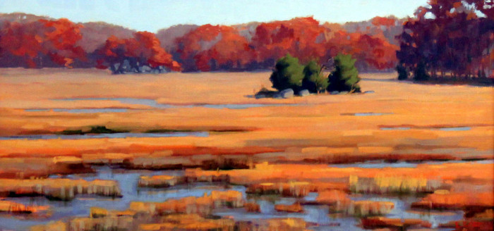 Eileen Eder, "Autumn Marsh", oil, $1,600, 10x20