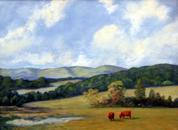 Michael Greene, "Quiet Meeting Place", acrylic, $700, 18x24