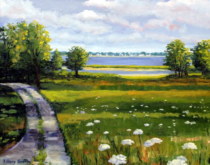 Hilary Griffin, "Road to the Woods", oil, $960, 16x20