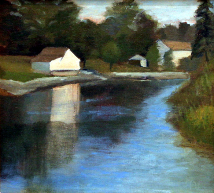 Robin Hammeal-Urban, "Indian River Reflections", oil, $385, 16x15
