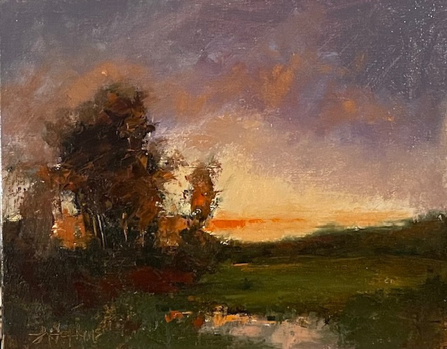 Laura Hopkins, "Cider Days", oil, $450, 8x10