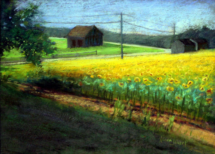 Karen Israel, "Buttonwoods Brightest", pastel, $650, 13x17 1/2
