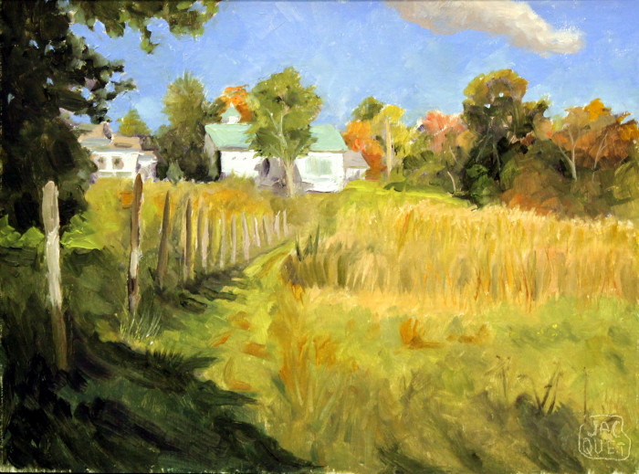 Jean-Pierre Jacquet, "Goshen Green Farm", oil, $500, 9x12