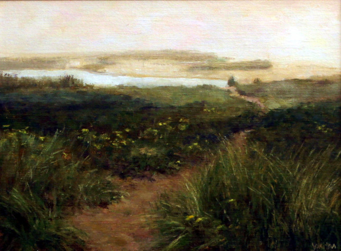 Susanna Jositas, "Miacomet Fog", oil, $1,400, 9x12