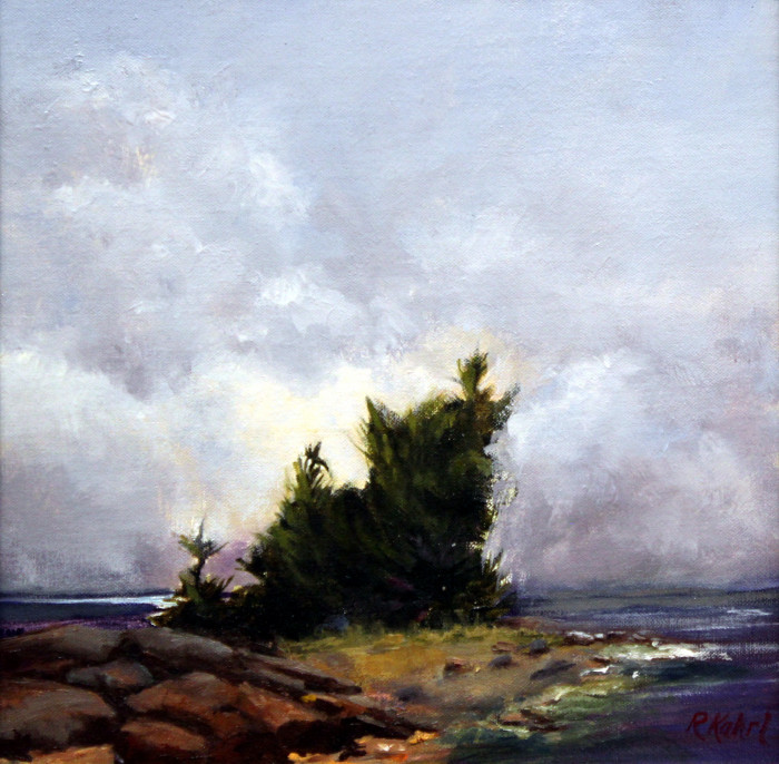 Randie Kahrl, "Blustery Afternoon", oil, $795, 12x12
