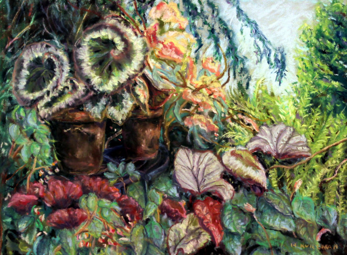 Henie Kurzman, "Blithwold Mansion Gardens", pastel, $350, 16x18