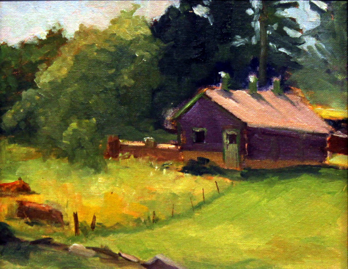 Suzanne Lewis, "Summer Day", oil, $150, 8x10