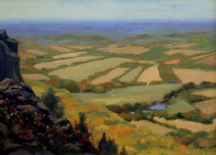 Barbara Maiser, "West from Talcott Mountain", oil, $1,400, 12x16