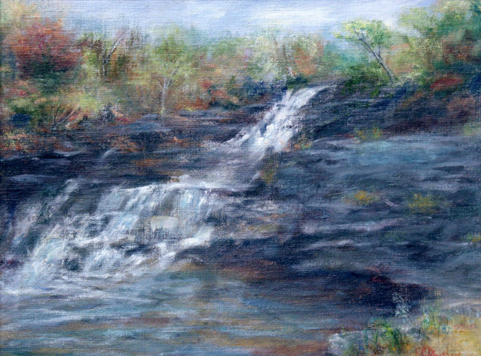 Rosemary C. Markham, "Kent Falls, CT", oil, $350, 12x16