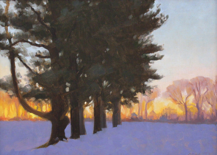 Sean Murtha, "Farewell to Day", oil, $900, 9x12
