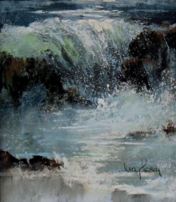 Judy  Perry, "On the Rocks", pastel, $425, 6x5