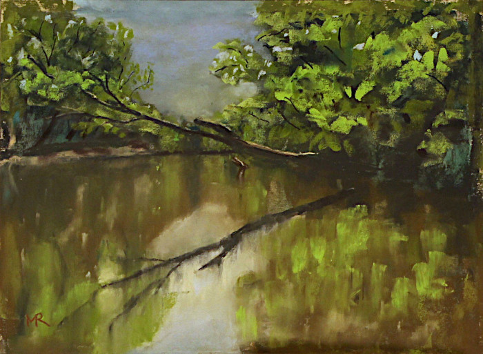 Marc Rifkin, "On the Farmington", pastel, $500, 9x12