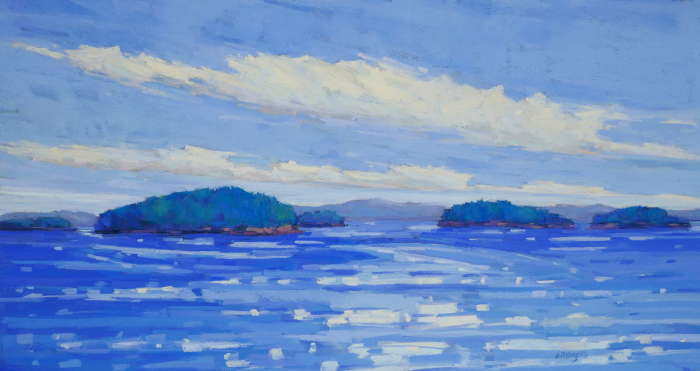 Diana Rogers, "Windy Day on Frenchman's Bay", pastel, $575, 11x20