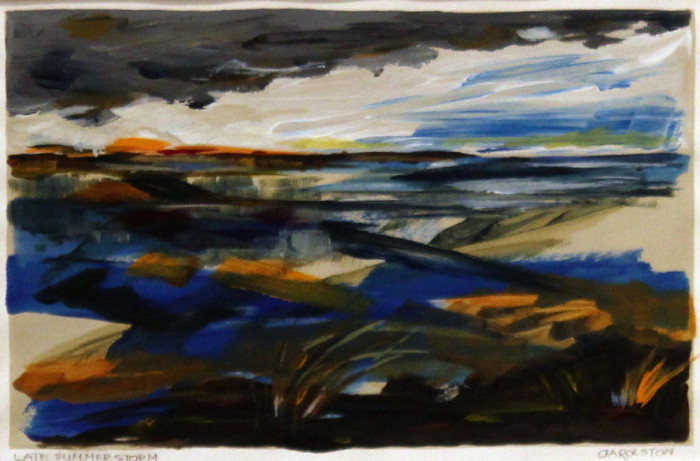 O.A. Rolston, "Late Summer Storm", mixed, $175, 11x14