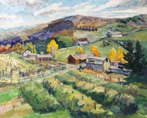 Blanche Serban, "Belltown Orchard", oil, $900, 16x20