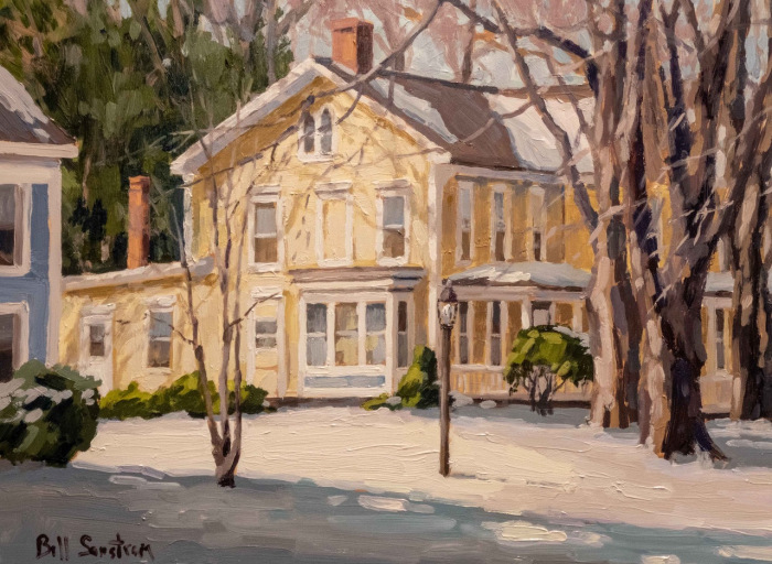 Bill Sonstrom, "Winter, Lebanon", oil, $925, 12x16