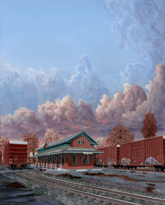 Len Swec, "Chester Depot", acrylic, $2,500, 20x16