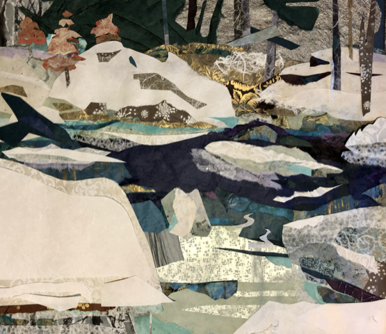 Lisa Tellier, "A Winter Feast", collage, $1,400, 32x32
