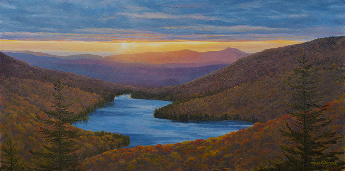 Thomas Waters, "Kettle Pond from Owl's Head", oil, $1,125, 12x24