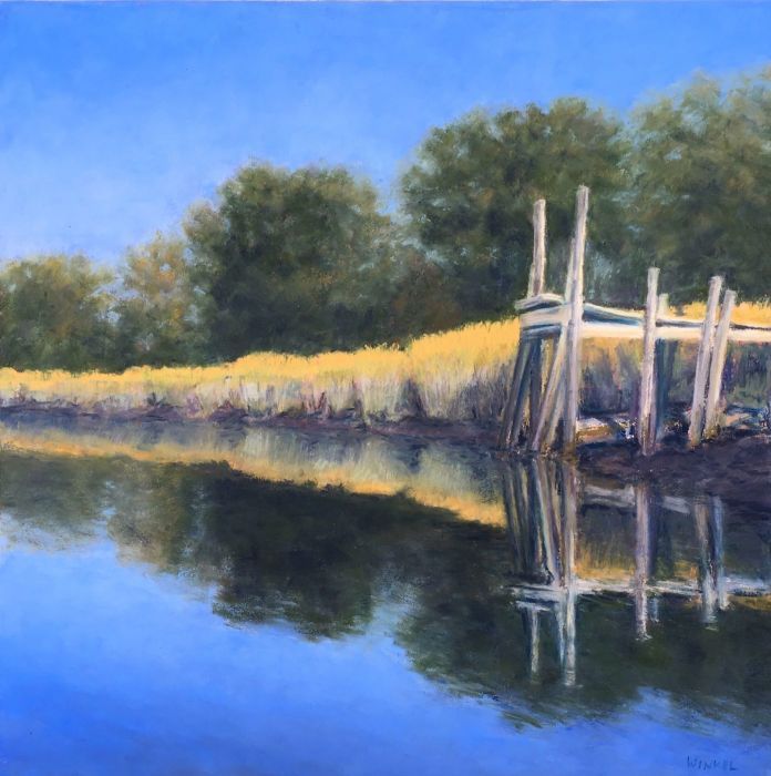 Susan Winkel, "October Paddle", pastel, $350, 17x17