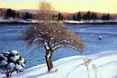 Thomas Adkins, "Winter Seaside - Apple Tree", oil, $4,600, 24x24
