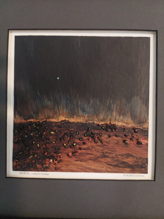 O.A. Rolston, "Earth from Mars", Mixed Media, $165