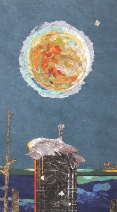 Lisa Tellier, "Songbird Elegy", Collage, $975