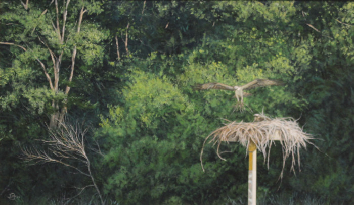 Del-Bourree Bach, "Homesteaders", Acrylic, $5,500