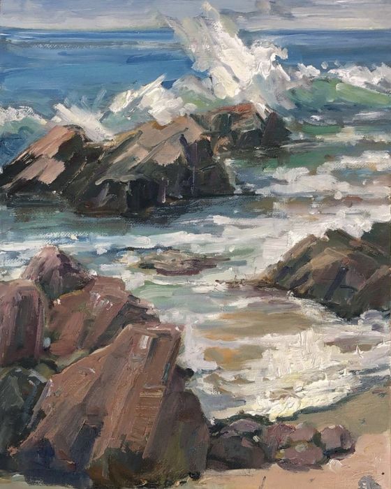 Blanche Serban, "The Shore at Hammonasset", Oil, $390