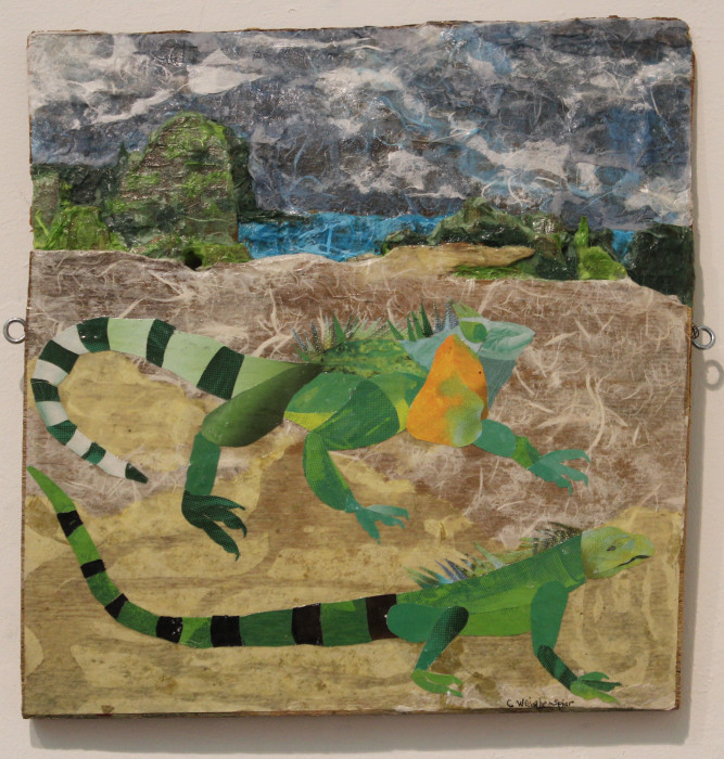 Candice Weigle-Spier, "Iguana Dance", Mixed Media, $850