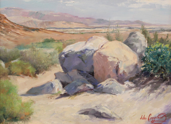 John Caggiano, "Canyon Rocks", Oil, $2,200
