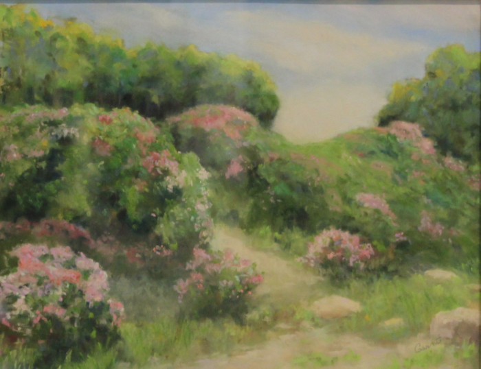 Garnet H. Wrigley, "Laurel Bank, Ledyard", Soft Pastel, $700