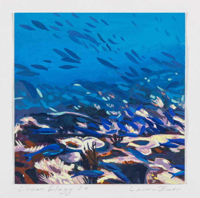 Laura Barr, "Ocean Elegy", Gouache, $500