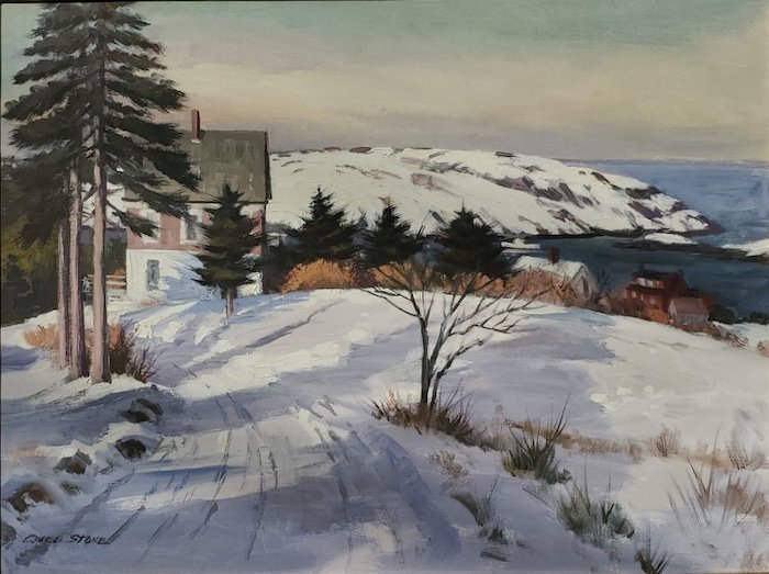 Stone-Caleb-First Light Horn's Hill -18" x 24" oil - $3800