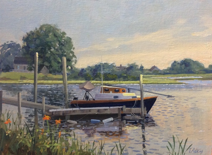 Thomas Adkins, "Rigged for Quahogs", oil, 9x12, $950