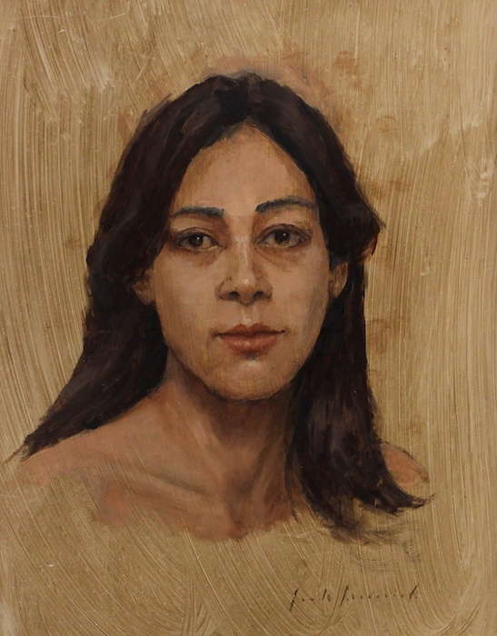 Jack Broderick, "Elena", oil, $600
