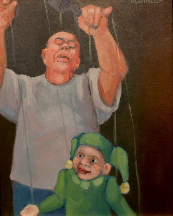 Michael Centrella, "String Theory", oil, $1,400