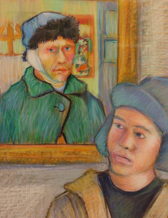 Michael Centrella, "Winter Blues", pastel, $900