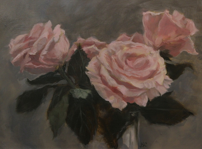 Judith Chapman, "June Roses", oil, $600