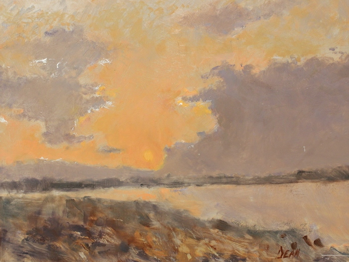 Margaret Dean, "Sunset Mingo Point", oil, $900