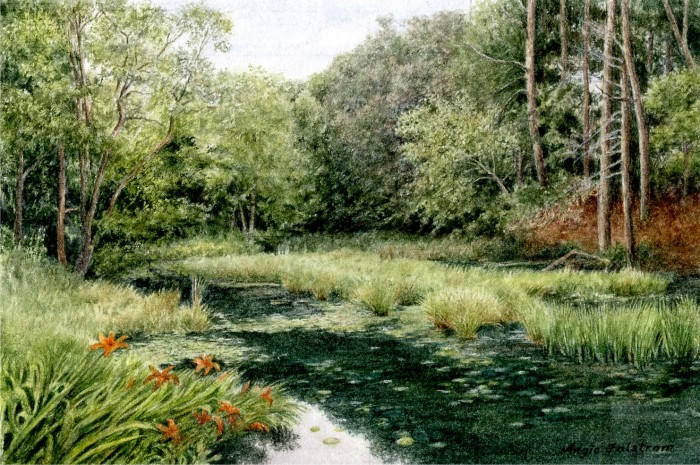 Angie Falstrom, "Tranquility", watercolor, $1,200