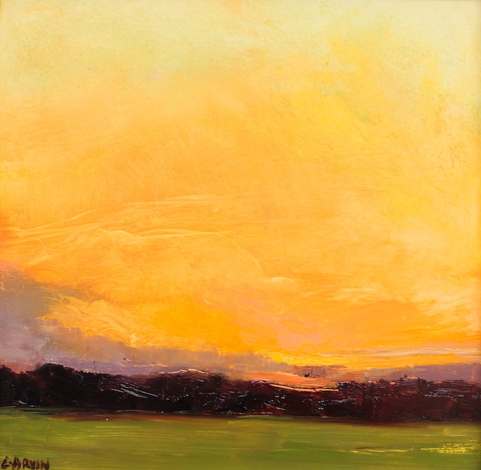 Sandy Garvin, "Afterglow", oil, $800