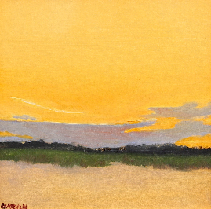 Sandy Garvin, "Summer Night at Mile Creek", oil, $600