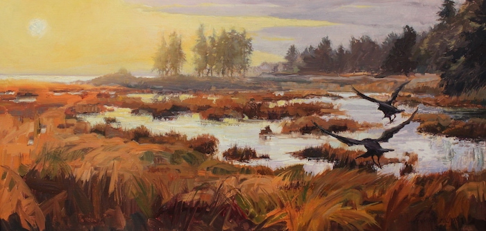 Jennifer Holmes, "Afternoon Sojourn", oil, $2,800