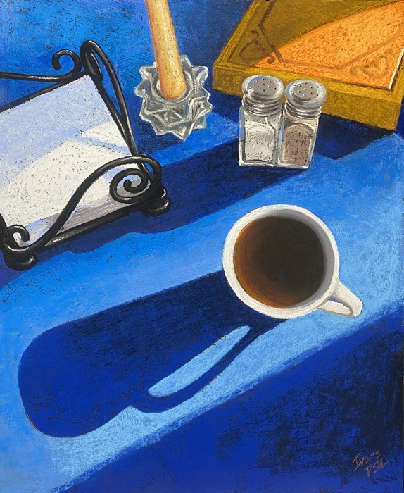 Christine Ivers, "The Morning Stretch", pastel, $1,800