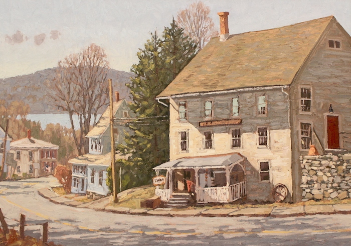 Jim Laurino, "Society Hall", oil, $3,500