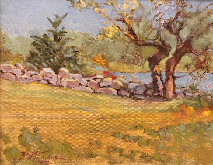 Bernie McTigue, "Cove at Haley Farm", oil, $850