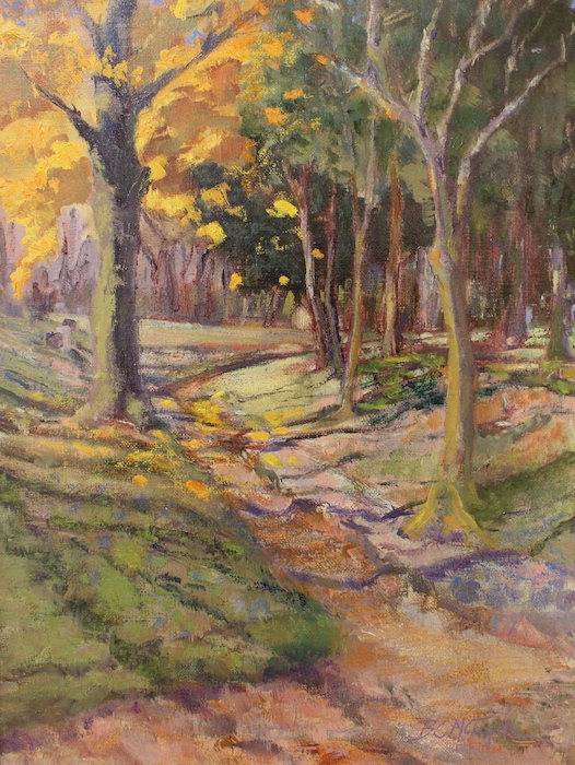 Bernie McTigue, "Fall in Lyme", oil, $900